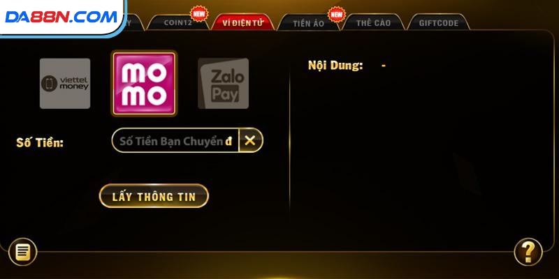 nạp tiền Da88